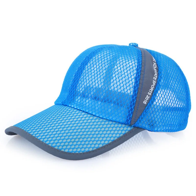 

Summer Fishing Baseball Caps Sunscreen Women Breathable Mesh Snapback Black Casual Sport Hats
