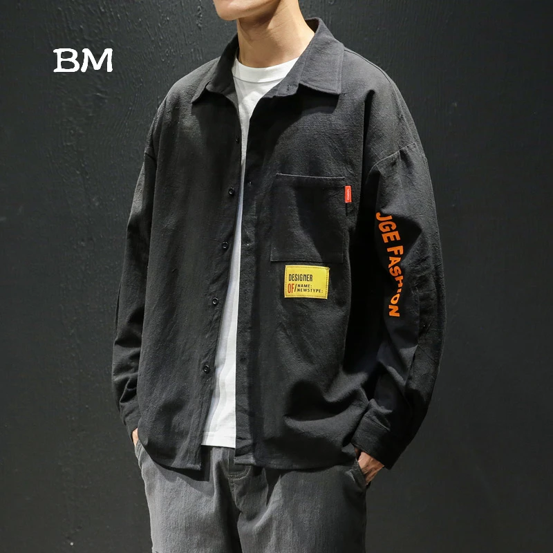 Уличная рубашка повседневные мужские рубашки модная одежда в Корейском стиле с