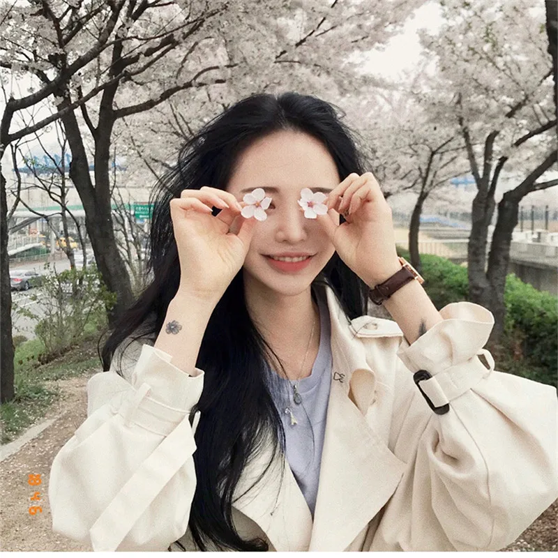 Женский Осенний двубортный длинный плащ с длинным рукавом женский прямой