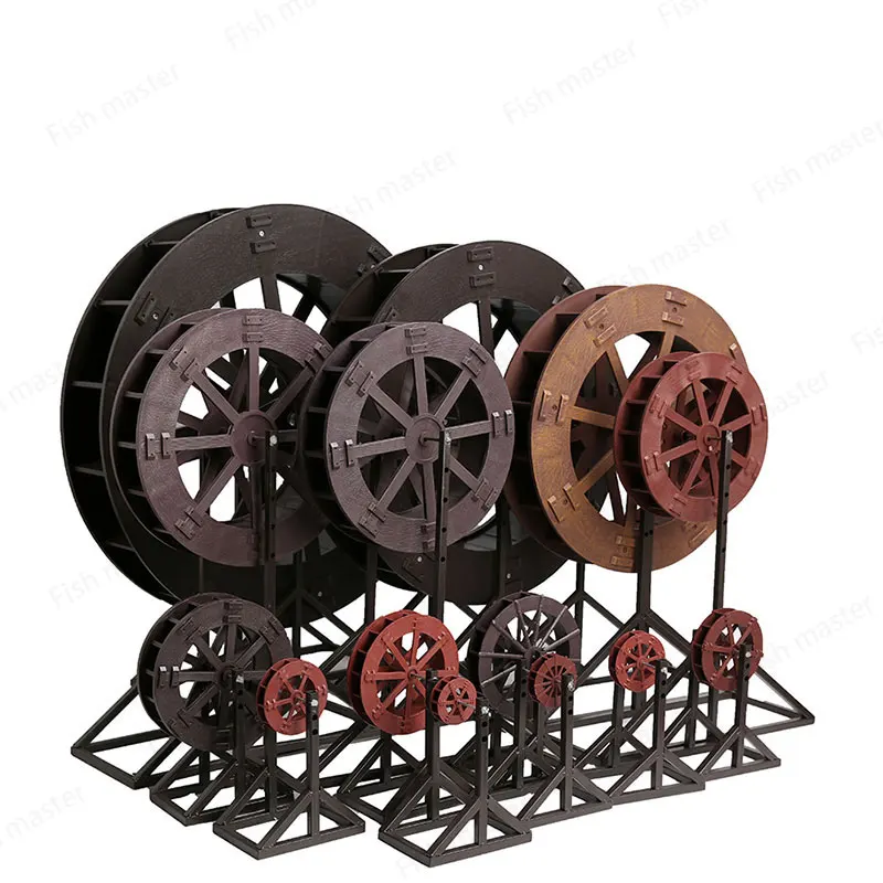 Деревянный waterwheel транспорта круглая деревянная мельница Feng Shui Сад орнамент из
