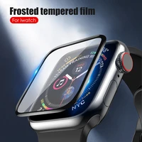 frosted tempered glass for apple watch 40 44 42 38 mm 9h 3d full screen protector for watch series 5 4 3 2 glass protection flim