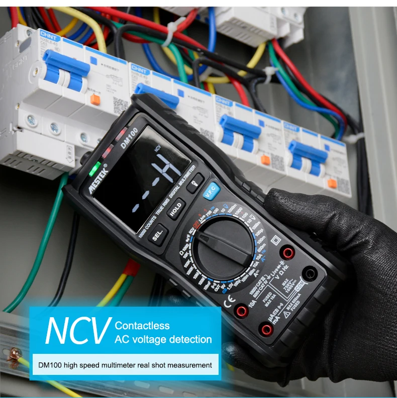 MESTEK DM100 Цифровой мультиметр высокоскоростной умный двухъядерный T-rms NCV температура multimetro анти-сжигание предохранитель сигнализация мультиметры