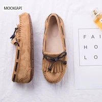 mookiapi chinese brand high quality womens shoes 100 leather women fiat classic womens loafers shoes free delivery