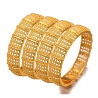 24k ethiopian gold color bangles for women trendy african arab banglesbracelet middle east jewelry charm party wedding gift