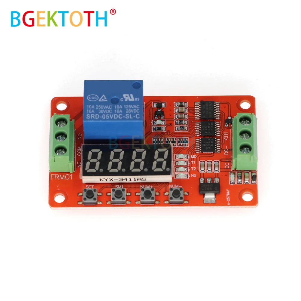 

5V DC Multifunction Self-lock Relay PLC Cycle Delay Time Timer Switch Module PLC Home Automation Delay Module Board