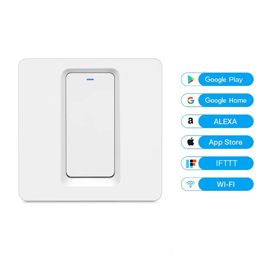 Ес стандарт 1/2/3 клавиши 1 канал умные настенные wi fi сенсорные кнопки