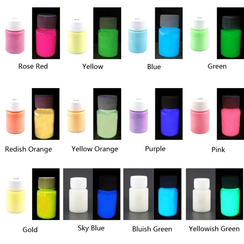 

12 Color Super Bright Luminous Face Paint Epoxy Resin Pigment Kit UV Body Paint