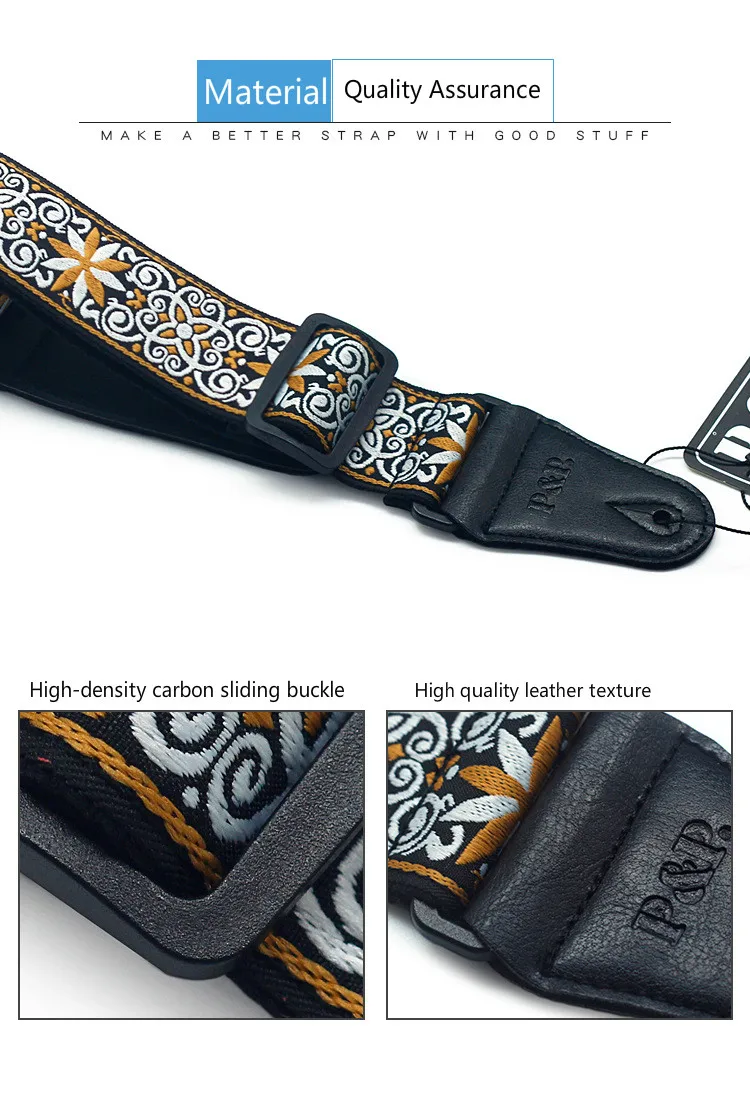 gitarre teile bestickt gitarre strap nationalen stil schulter gurt band musical instrument strap gitarre kit elektrische gitarre free global shipping