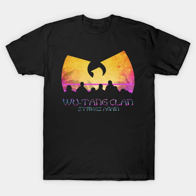 

2021 Men/women's Summer Black Street Fashion Hip Hop Retro Wutang T-shirt Cotton Tees Short Sleeve Tops