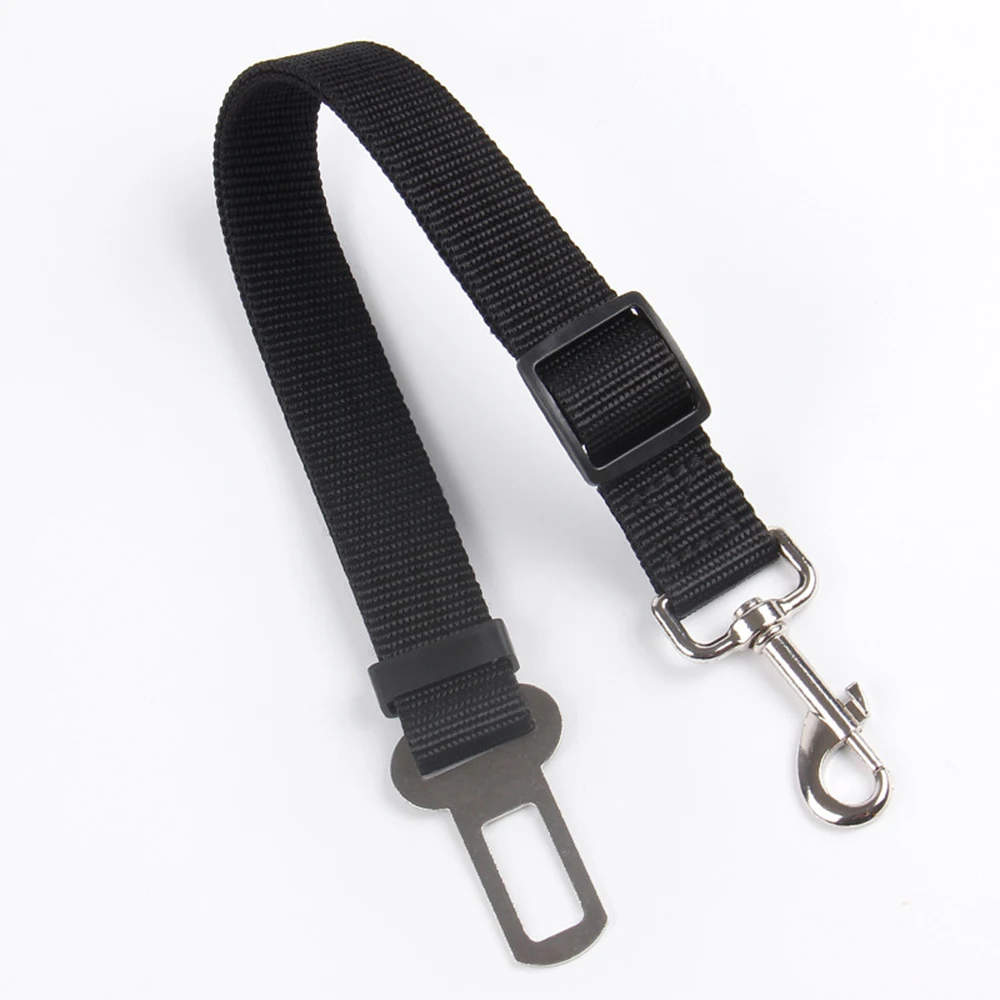 Ремень безопасности для собак и котят Нейлоновый Регулируемый красный черный