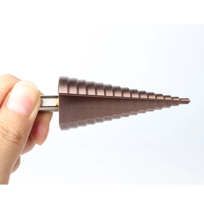 

4-32mm M35 HSS Hex Shank Cobalt Straight Groove Step Cone Drill Bit Hole Saw Woodworking Cutter Tackle Tool