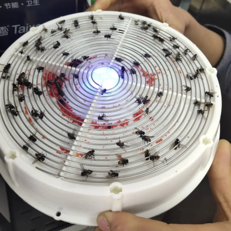 Электрическая ловушка для мух автоматическая фиолетовая устройство ловушки еды