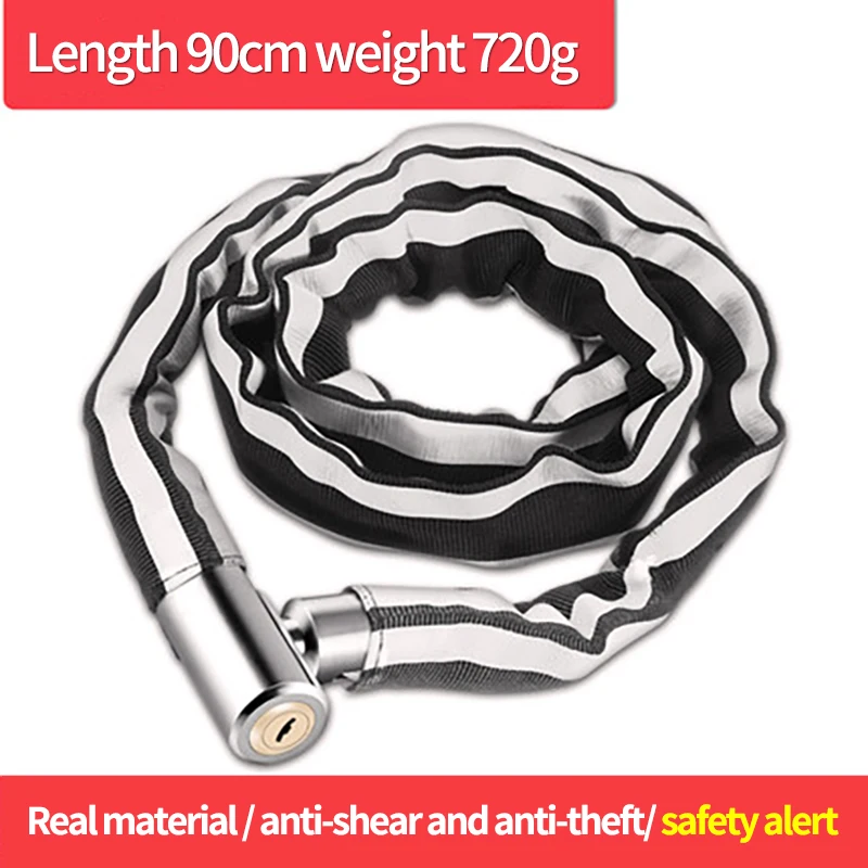 

Xunting Bicycle Lock Safe Metal Anti-Theft Outdoor Bike Chain Lock Security Reinforced Cycling Chain Lock Bicycle Accessories