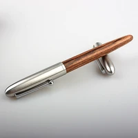 new and beautiful fountain pen stainless steel cap office writing calligraphy calligraphy extra fine iridium pen metal wood pen