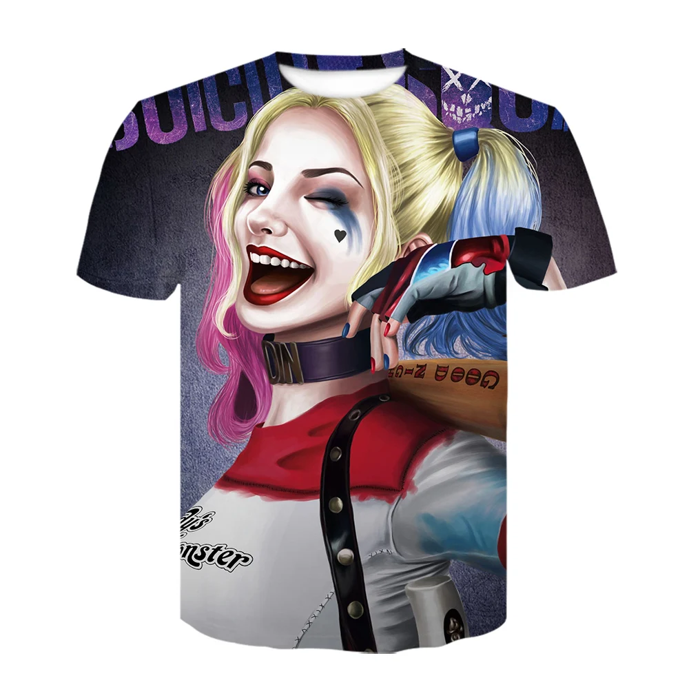 Мужская футболка с 3D принтом отряд самоубийц Джокер Харли Куинн клоуном Марди