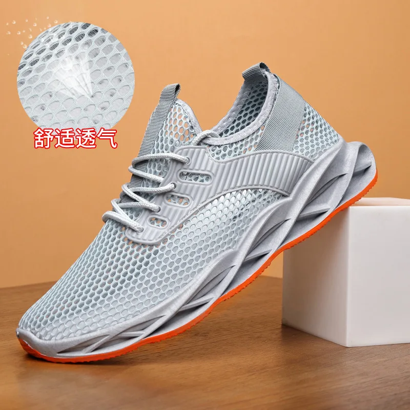 

Men's shoes fashion casual shoes lightweight trend running shoes Korean men's travel shoes breathable mesh sports shoes