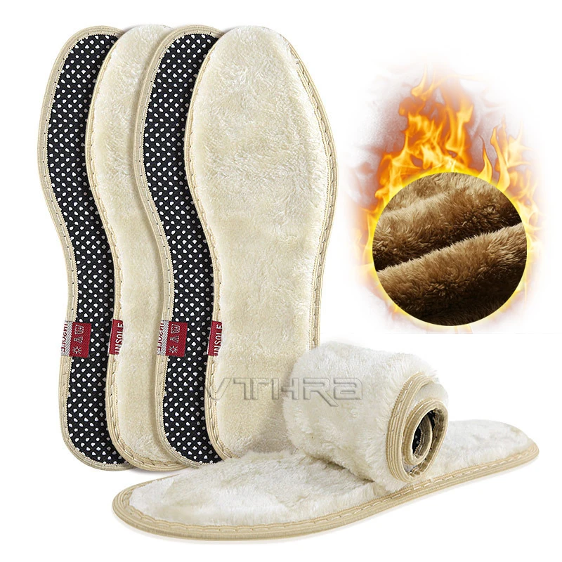 Сохраняющие тепло стельки с подогревом кашемировые теплые Утолщенные мягкие