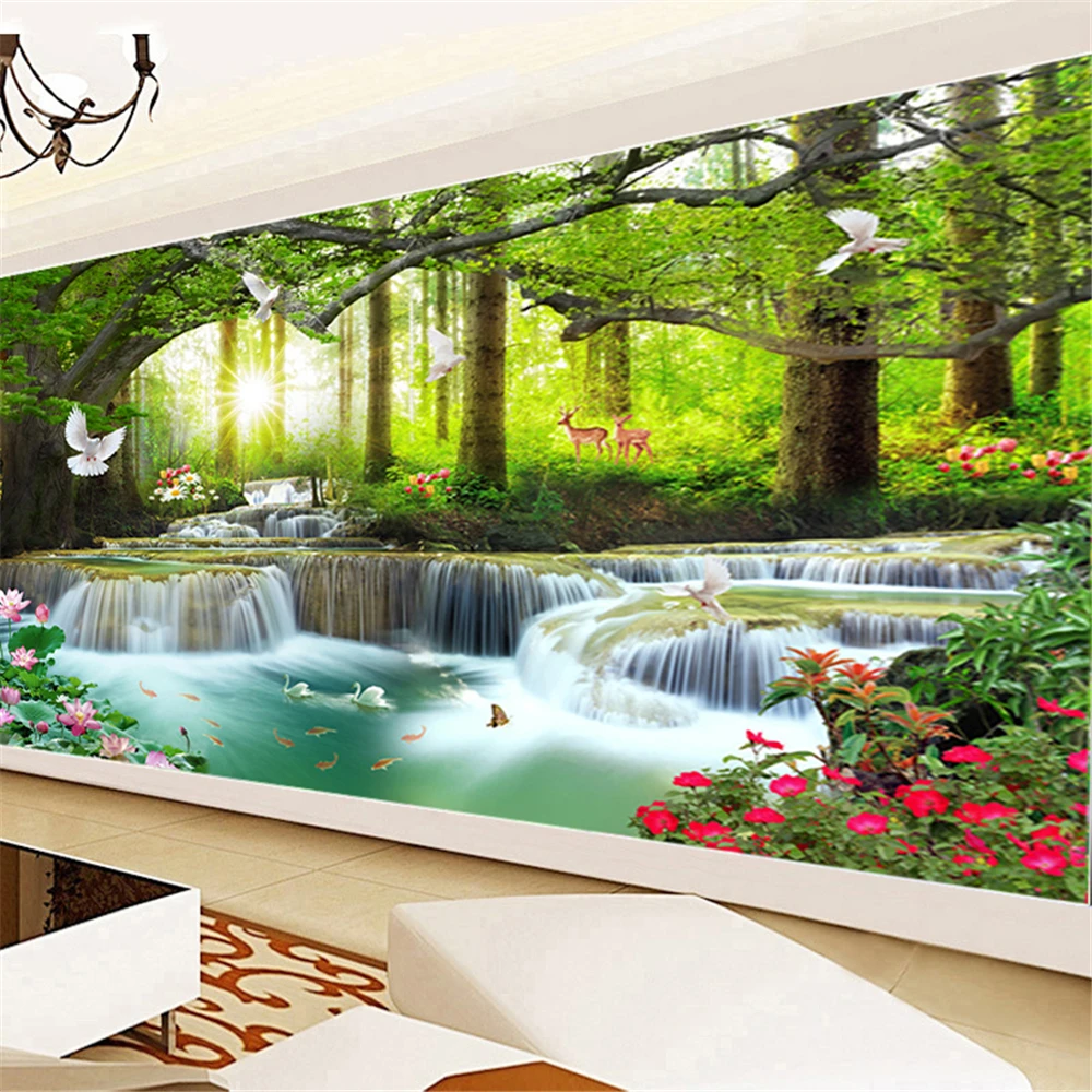 

Алмазная вышивка на весь дисплей, полная круглая Алмазная картина 5D «сделай сам», вышивка крестиком стразы, Декор, домашняя пейзажная живоп...