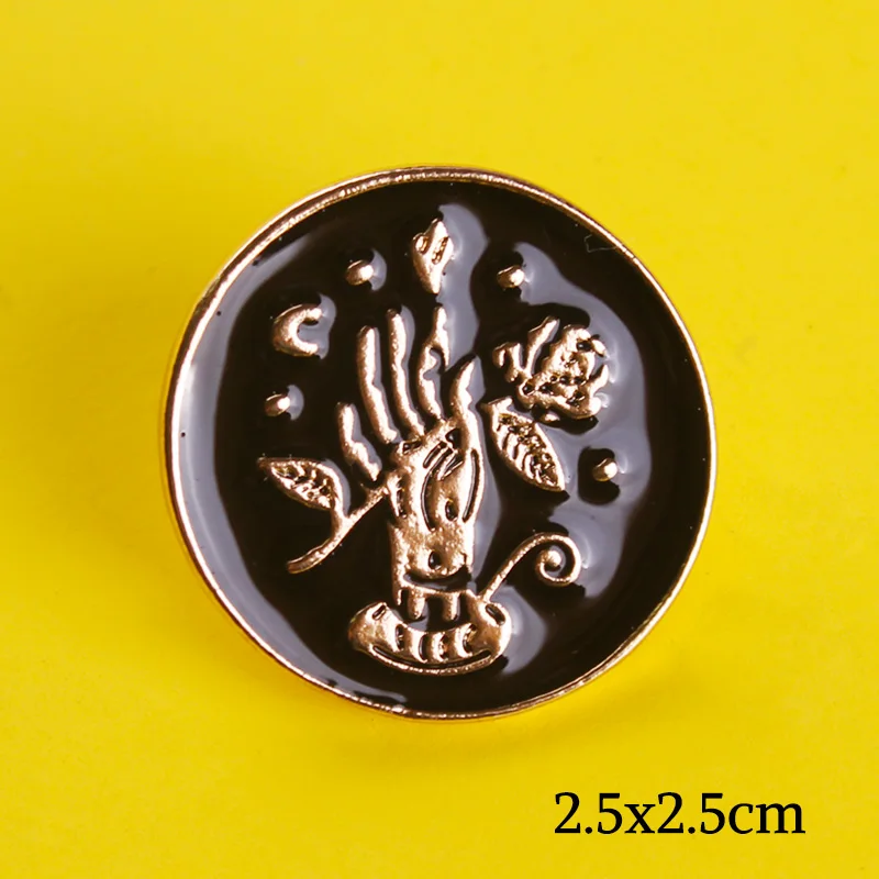 Punk Skull Badges on Backpack Flower Heart for Clothes Enamel Pins Backpacks Brooch Lapel Pin Badge Gift DIY | Дом и сад