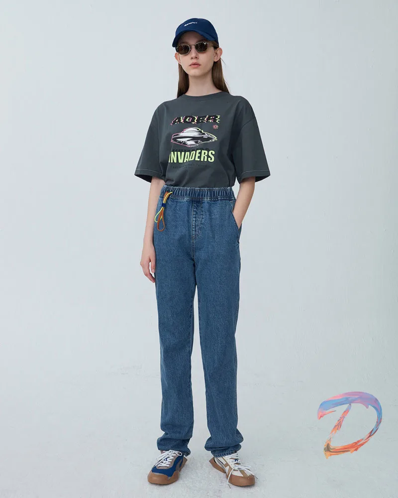 

Men's Women's Clothing ADER ERROR Elastic Pocket Jeans High Quality Solid Color Jeans Pants Adererror Fashion Casual Trousers
