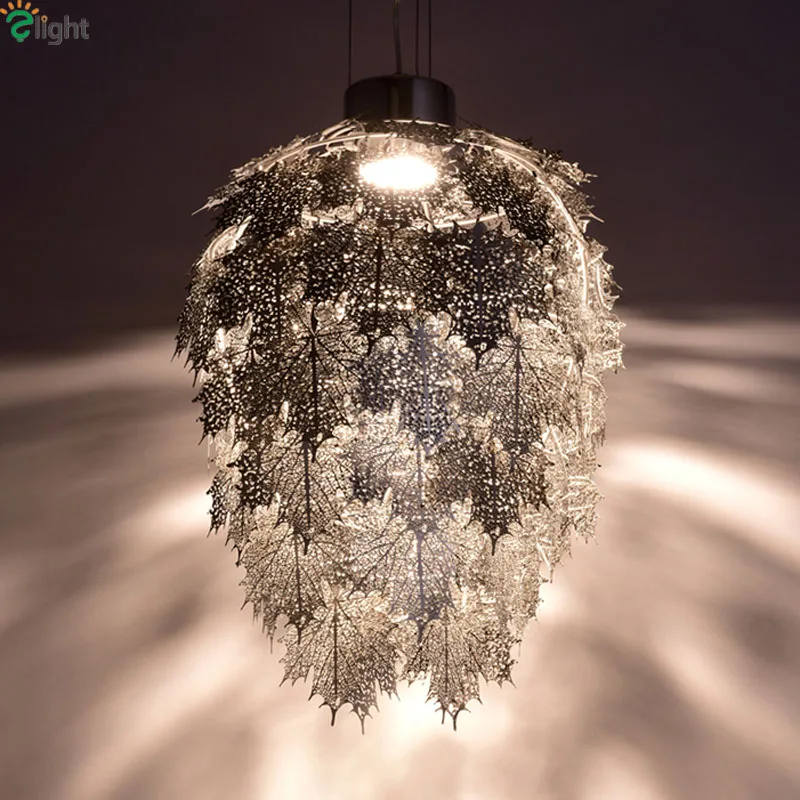 Современный кленовый лист светодиодный подвесной светильник с Гостиная Led