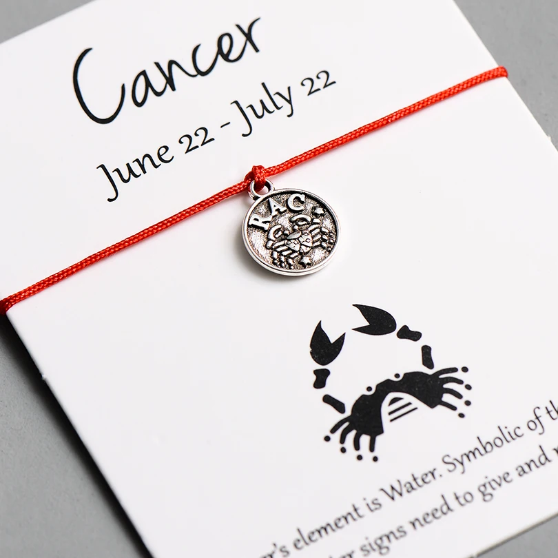 Pipitree красная нить на удачу 12 созвездия Зодиака Знаки браслет ручной работы