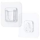 Двухсторонние самоклеящиеся настенные крючки, вешалка, прочная прозрачная присоска, присоска для двери, хранения, держатель для кухни, ванной