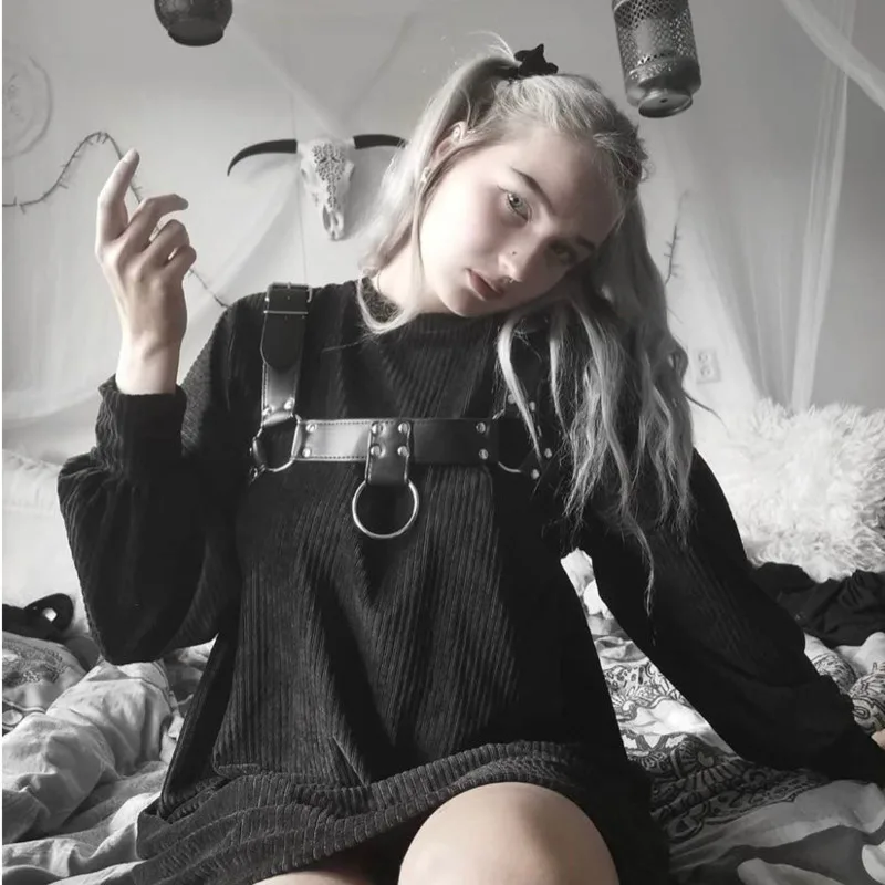 Женский ремень с заклепками в стиле панк наплечный С Регулируемыми пряжками