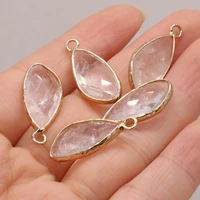 natural clear quartz pendant irregular shape necklace pendant for jewelry making diy necklace earrings accessories 10x25mm