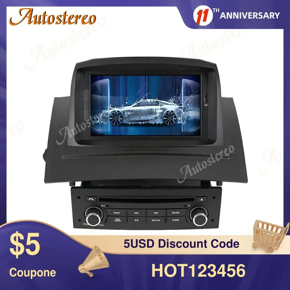 Автомобильный DVD плеер на Android 10 0 4 Гб + 64 ГБ GPS навигация для Renault Megane 2 Fluence 2002 2009