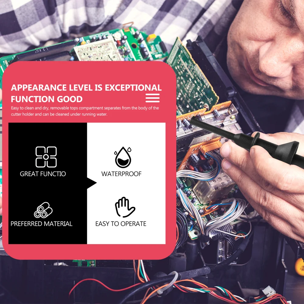 Зажим для мультиметра с крюком тестирования 2 шт. щуп-удлинитель зажимом 4 мм