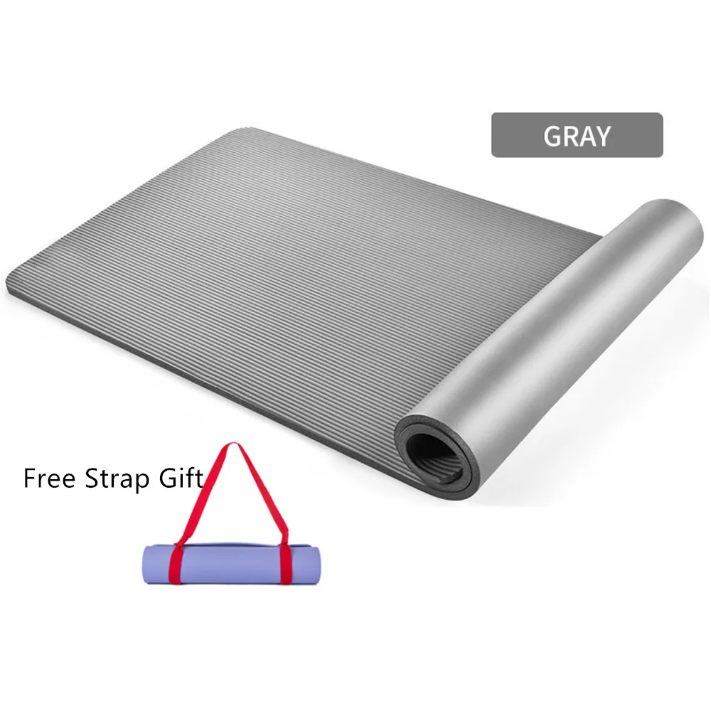 Коврик для йоги из бутадиен нитрильного каучука 10 мм начинающих без запаха