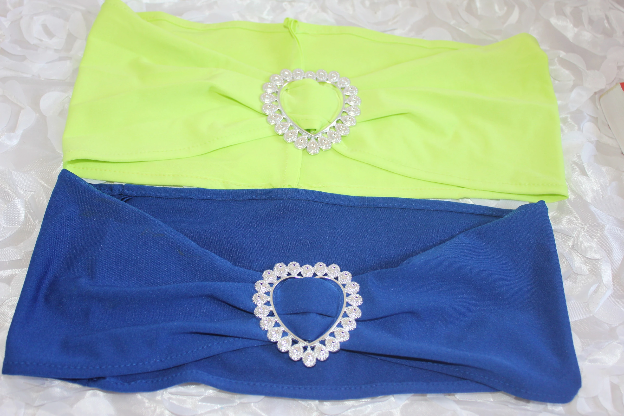 Высокое качество красный спандекс Чехол для стула эластичная лента с сердцем