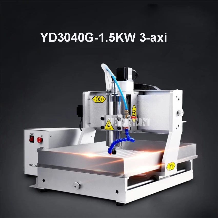 

YD3040G 1.5KW Spindle 3-axis Mini CNC Engraving Machine Wood Carving Machine Woodworking Engraving Machine 110V-220V (530*400mm)