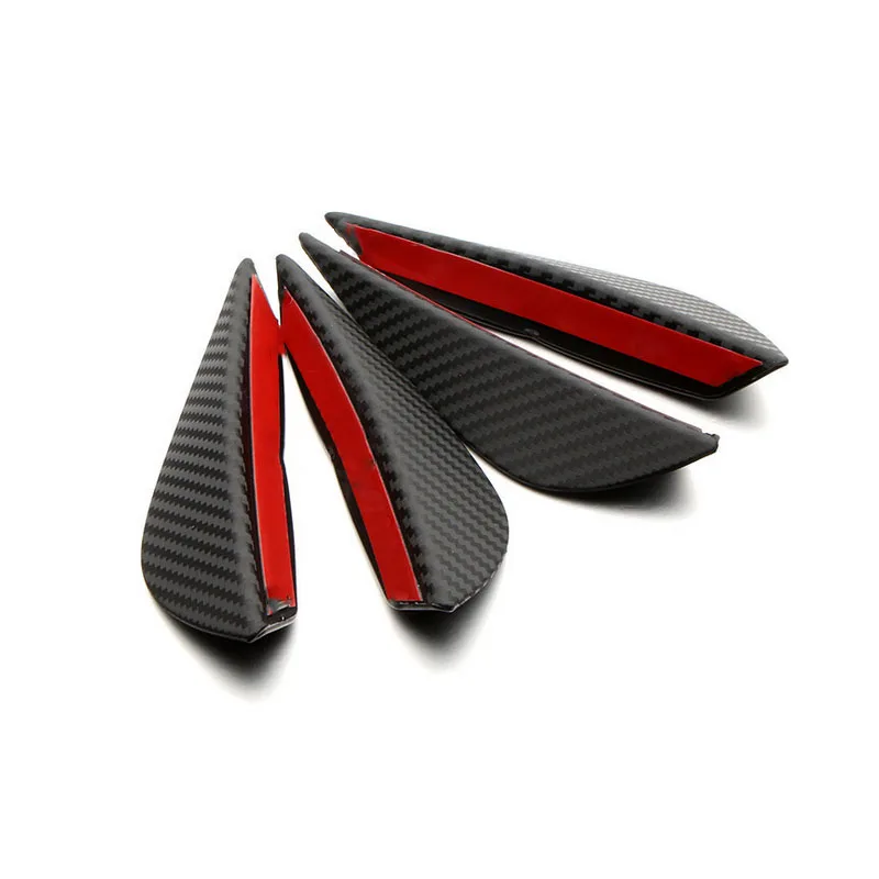 4 шт. углеродное волокно подходит для переднего бампера губ сплиттер воздушный