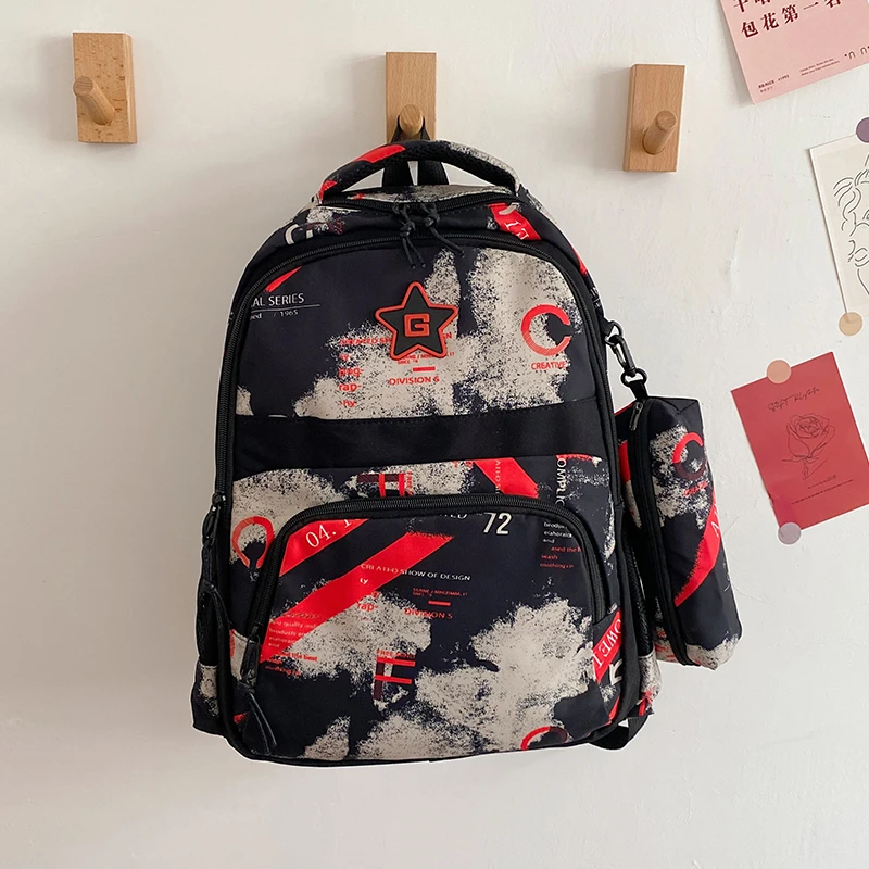

fashion womens backpack 2021 Female Retro hit School bag large nylon Fancy cheap Beach Travel backpack for women Men's