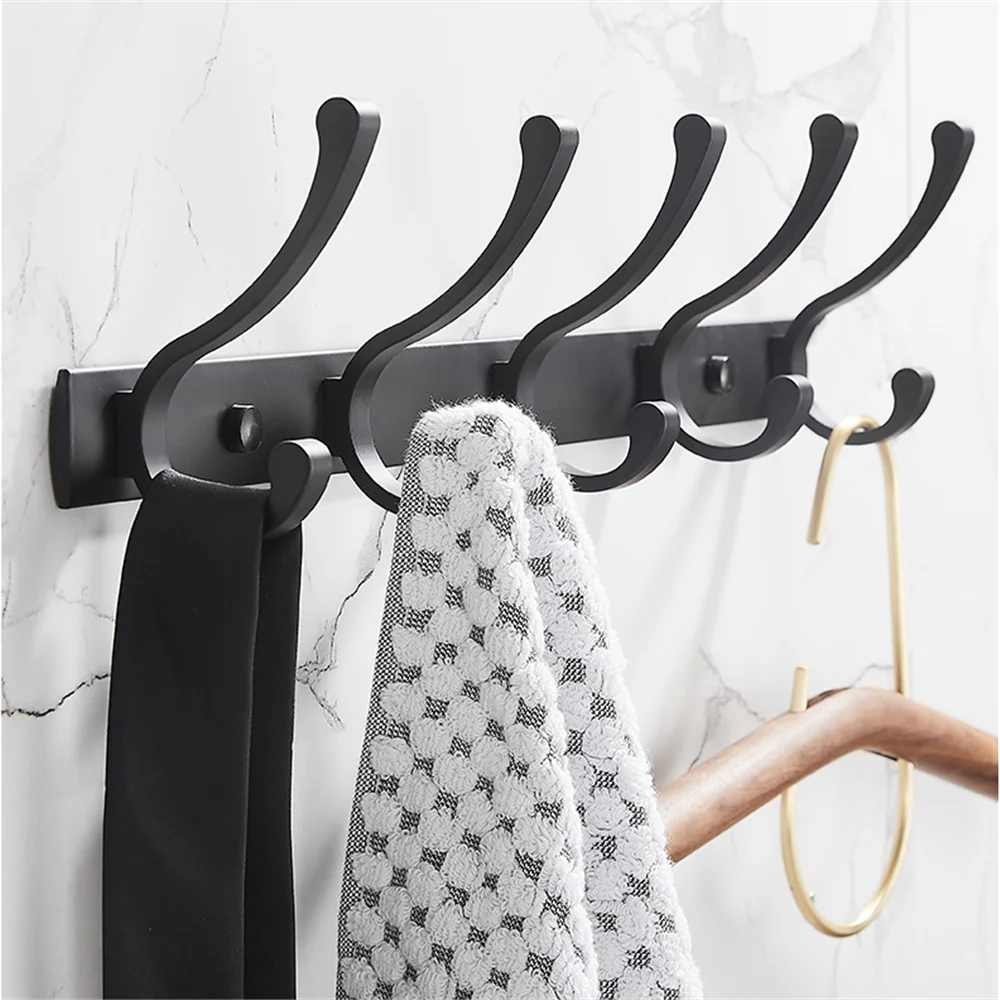 Nordic Fashion Home Decor Coat Hook Organizer Double Hooks Hallway Bedroom Door Hat Clothes Rack Hanger Kitchen Toilet Wall Hook