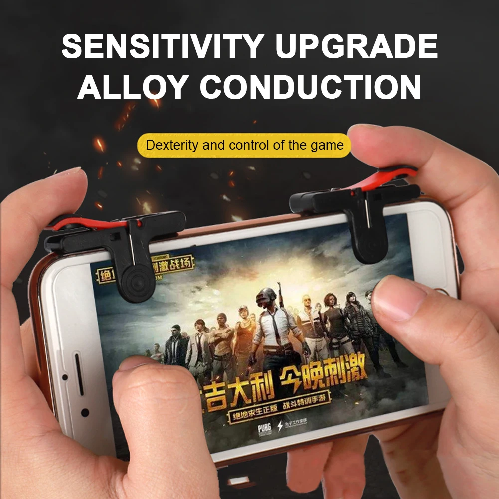

2PCS PUBG Mobile Game Controller Gamepad Trigger Aim Button L1 R1 Shooter Joystick For Different Model Phone Game Pad Accesorios