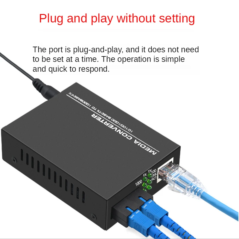 Gigabit Media Converter Single Mode Dual Fiber Optical Fiber Transceiver Photoelectric Converter High Quality