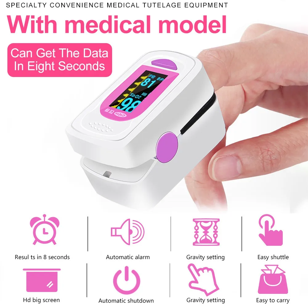 Cofoe Пульсоксиметр пульсоксиметр пальца Тип зажима для цифрового кислородомера