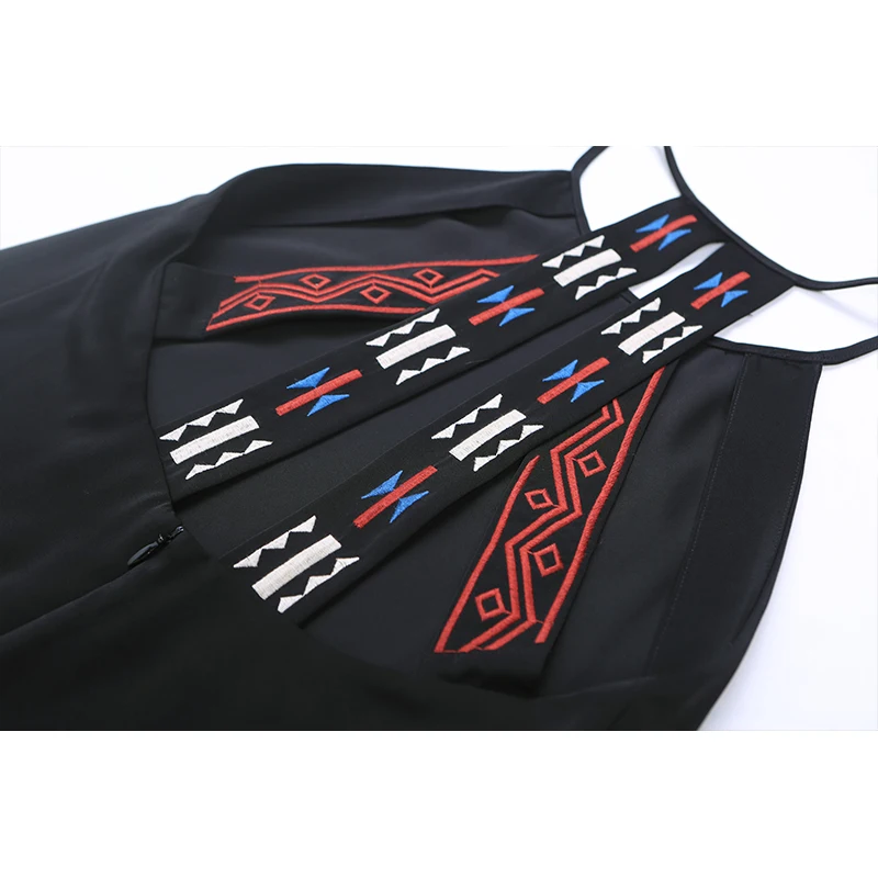 

Summer Spring women bohemia national trend embroidery racerback beach casual short dress vestidos cortos 2020