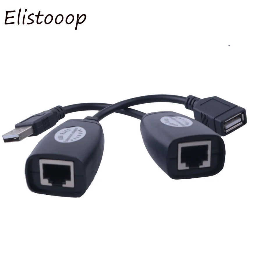 USB 2 0 штекер-гнездо Cat6 Cat5 Cat5e 6 Rj45 LAN Ethernet сетевой ретранслятор-удлинитель
