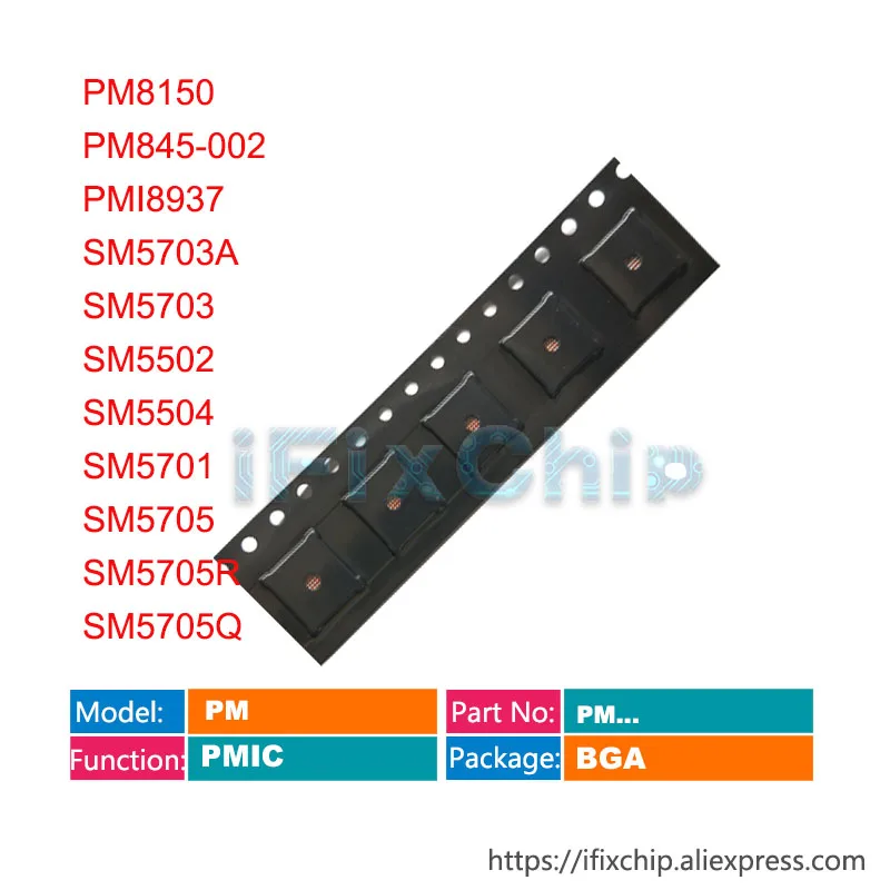 1 шт. PM8150 чип PMI8937 SM5703A SM5703 SM5502 SM5504 SM5701 SM5705 SM5705R SM5705Q Power PM IC | Электронные компоненты и