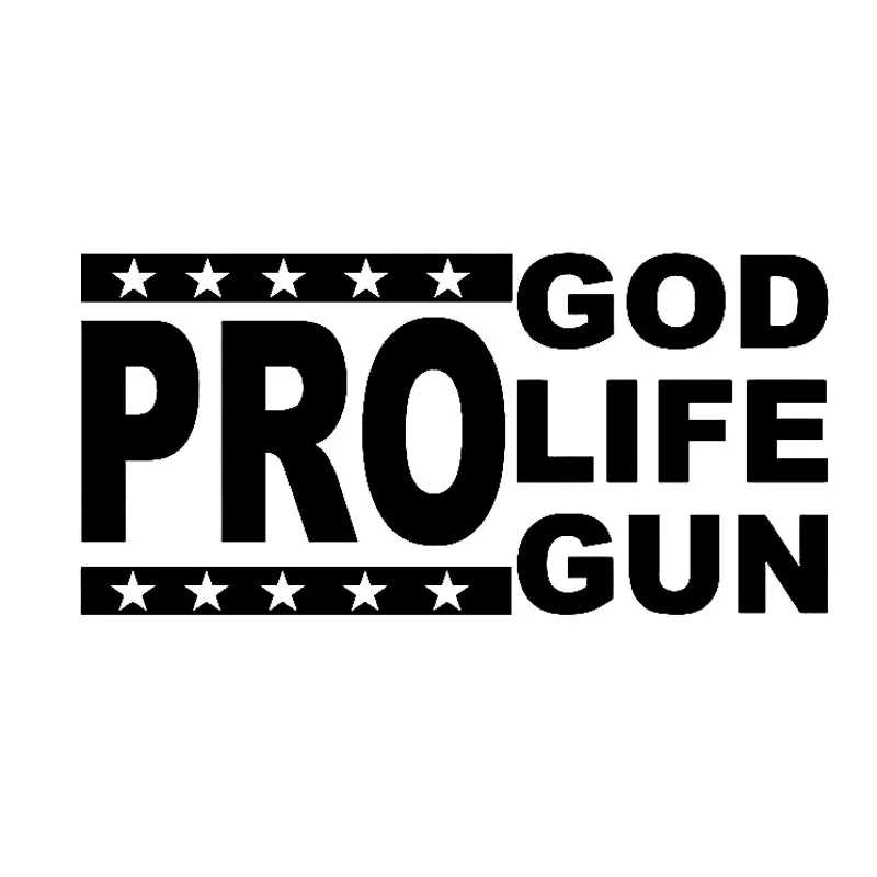 

Car Stickers Interesting Pro God Life Gun Car Decoration Decal Ideas Are Suitable for Various Models Black/white, 18cm*9cm