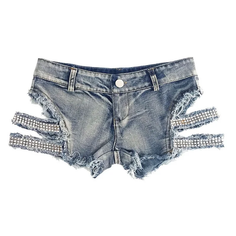 Сексуальные вырезанные горячие короткие женские бандажные шорты с кисточками и