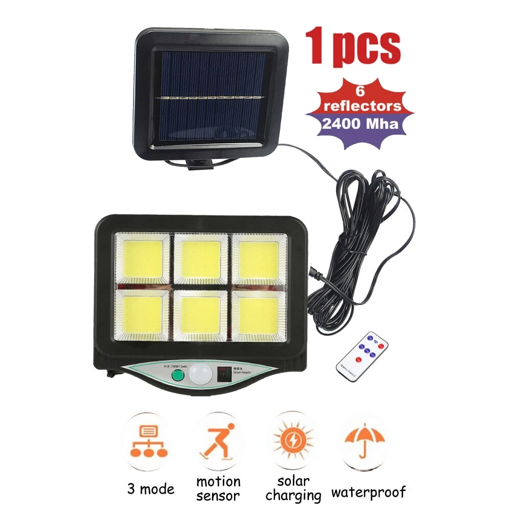 

seperable Outdoor Waterproof IP65 Solar Garden Light Security Lighting solar Wall Lamp Motion PIR Sensor Powerful 3 Modes remote