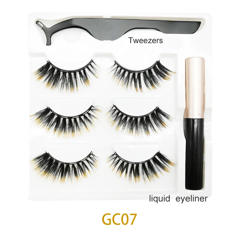 

3D magnetic eyelashes 3 Pairs Magnetic False Eyelashes Eyelash Wholesale
