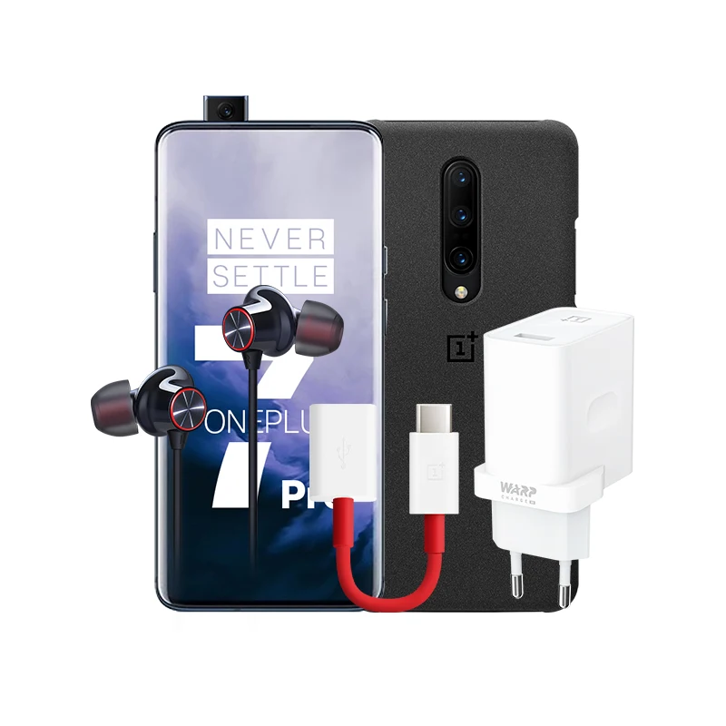 7 Pro Action Bundle OnePlus 7 Pro, чехол для путешествий, Стандартный, 30 Вт, ЕС, зарядное устройство, автомобильное зарядное устройство, OTG кабель, пули, беспроводной, 2 - Цвет: 7 Pro Action Bundle