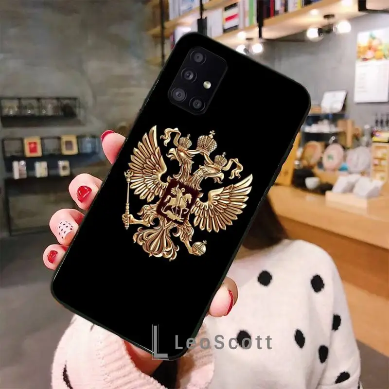 

Russia flag Emblem Phone Case For Samsung A50 A51 A71 A31 A21S S8 S9 S10 S20 S21 Plus Fe Ultra 4G 5G