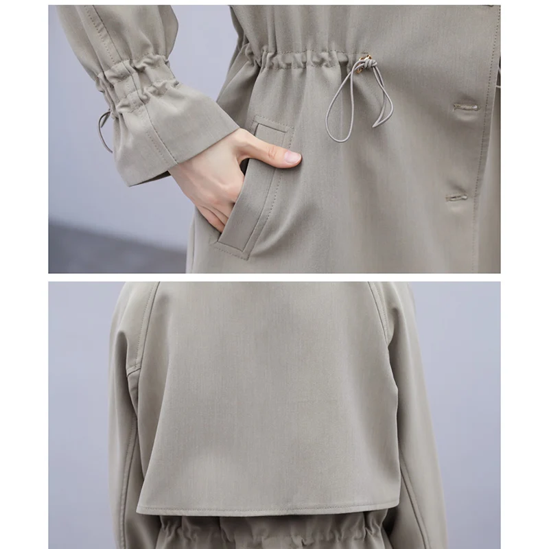 Женское длинное пальто-Тренч осеннее пальто 2020 новое корейское модное тонкое